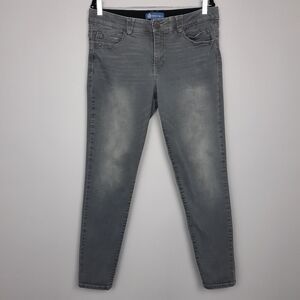 Democracy Absolution Gray Midrise Stretch Denim Skinny Jeans size 14
